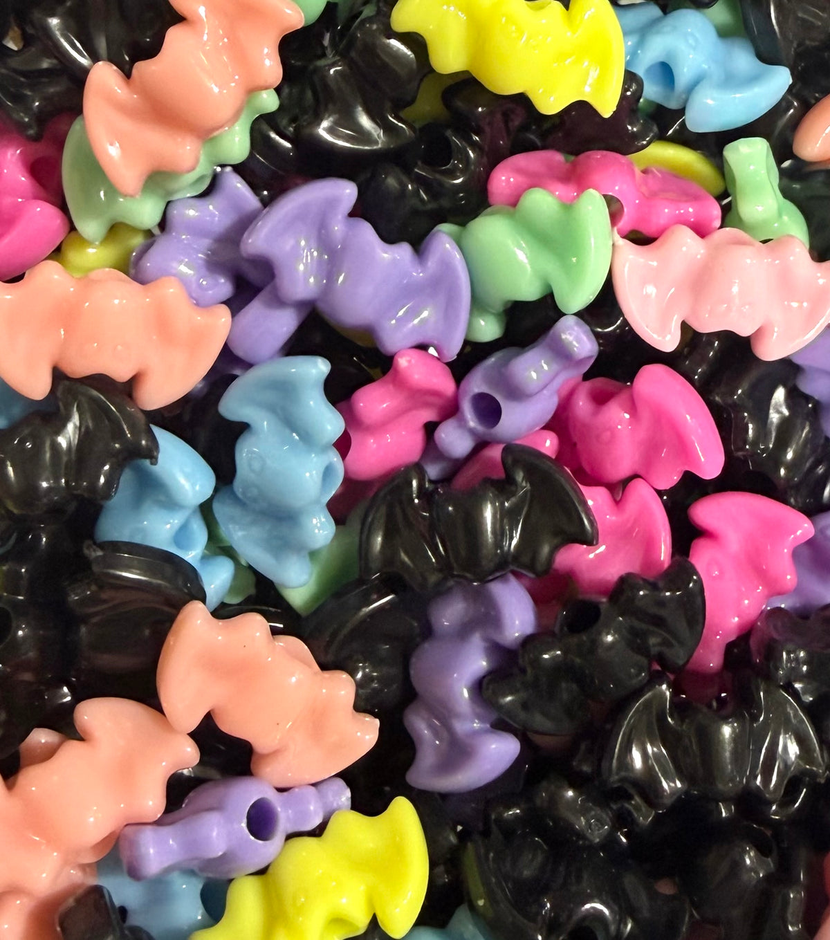 *Bead Mix- #320 Bats Acrylic Pony Beads- Pack of 5