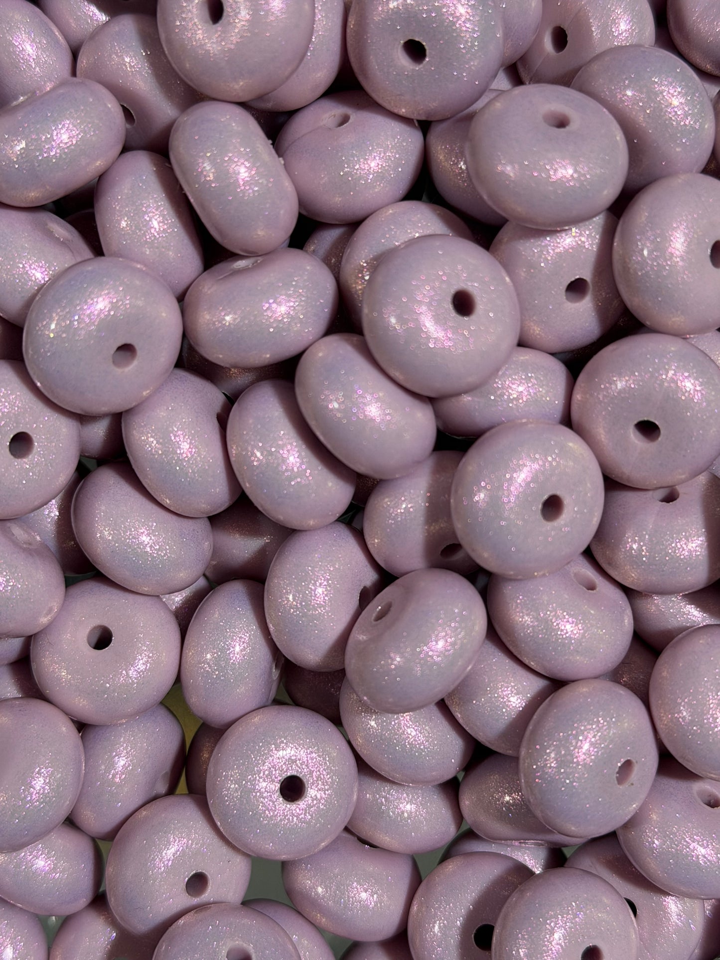 14mm ABACUS OPAL Lavender Silicone Beads