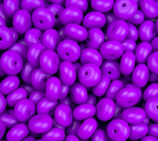 14mm ABACUS Violet Silicone Beads