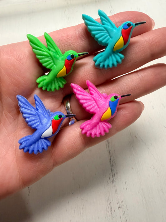 3D Humming Bird Focal Bead, **NOT FOR TEETHING** 3D Animal Focal Bead