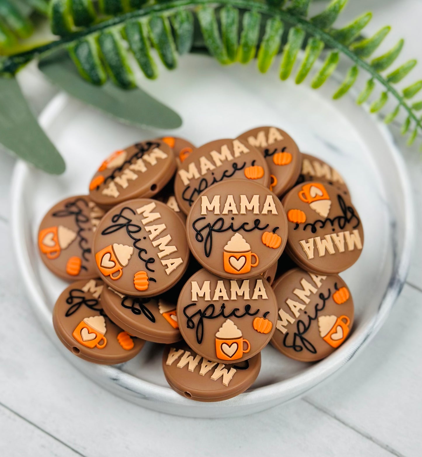 Mama Spice EXCLUSIVE  Silicone Focal Bead, Fall Silicone Bead