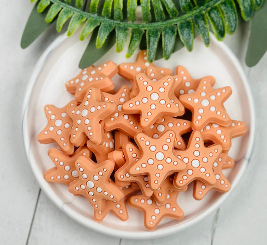 Starfish Silicone Focal Bead,  Ocean Silicone Bead