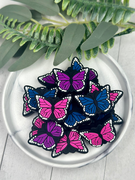 Butterfly Silicone Focal Bead, Animal Focal Bead, Shape Silicone Bead