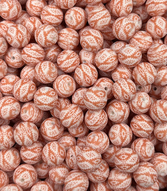 15mm Print Cowboy Sunsets Aztec EXCLUSIVE Round Silicone Beads