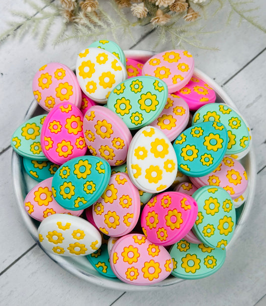 Large Easter Egg Silicone Focal Bead