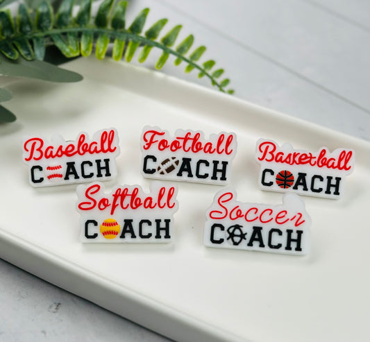 Color Sports Coach Focal Silicone Bead, Sports Focal Silicone Bead