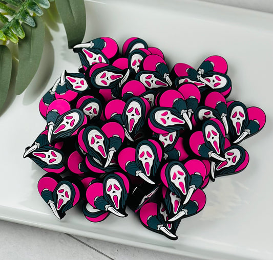 Slasher Love Silicone Focal Bead, Halloween Silicone Bead