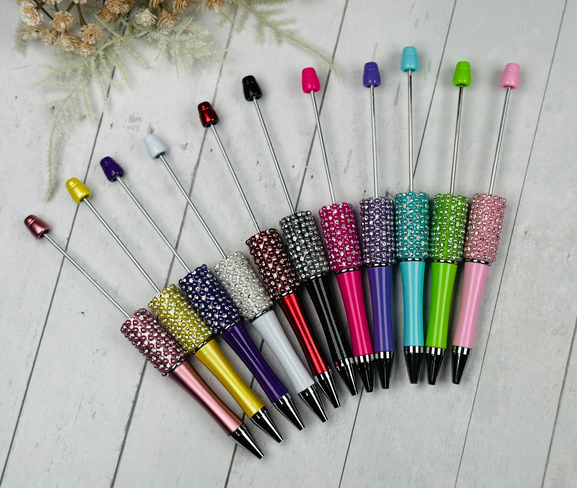 Wholesale Beadable Rhinestone Pen 50pcs Pens DIY Plastic Pen