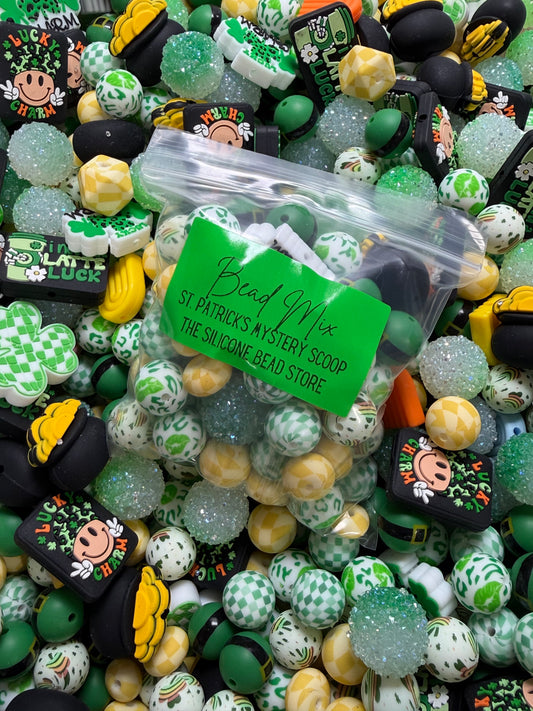 *Bead Mix #227- St. Patrick's Day Mystery Scoop Silicone Bead Mix
