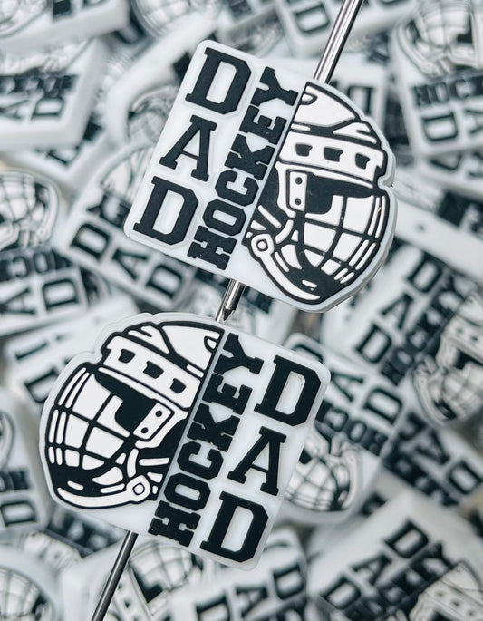 Hockey DAD EXCLUSIVE Silicone Focal Bead, Sports Focal Bead