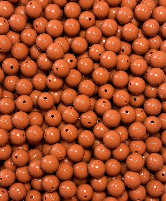 15mm Liquid Rust Round Silicone Beads