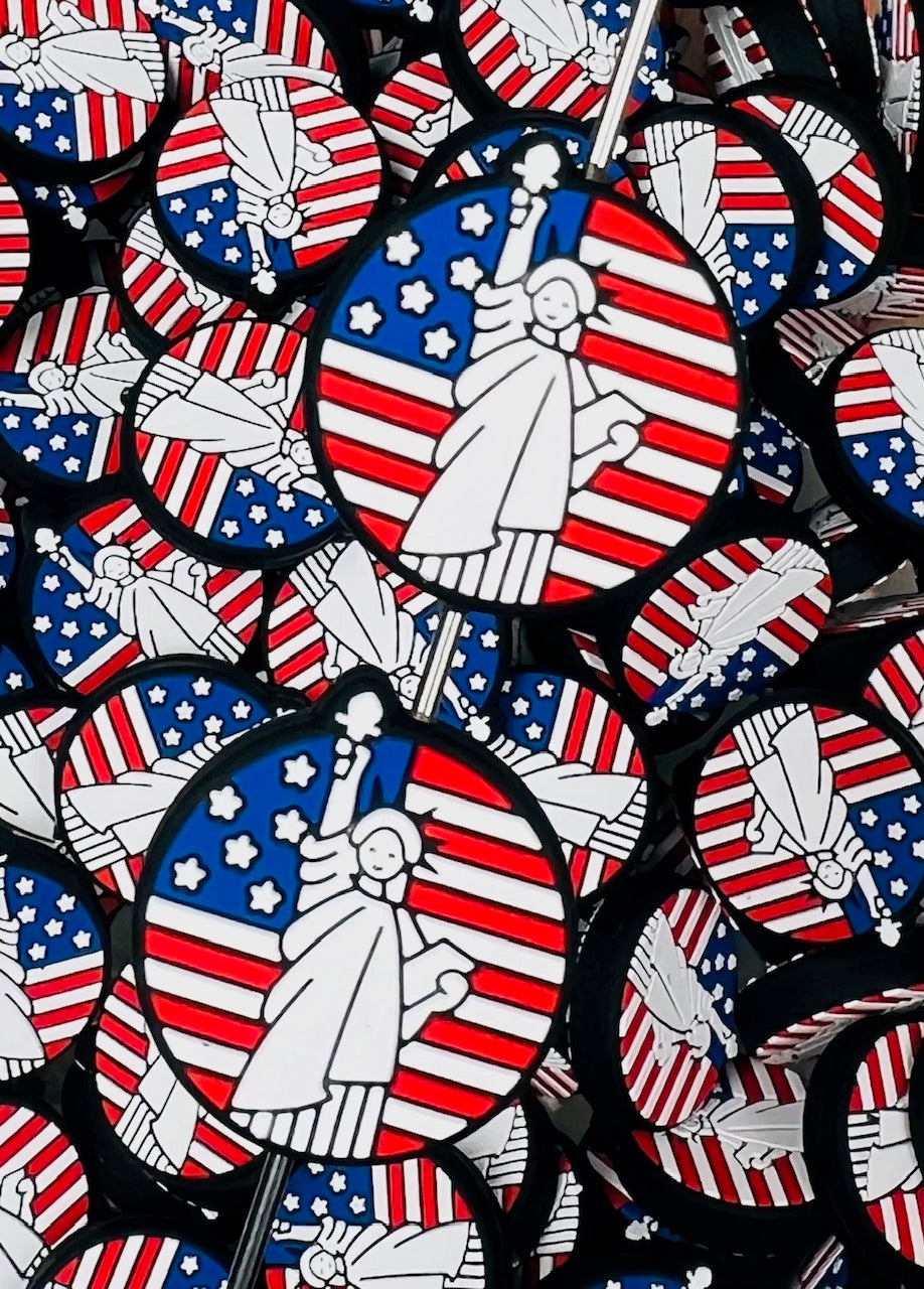 U- Statue of Liberty Silicone Focal Bead, USA Shape Silicone Bead