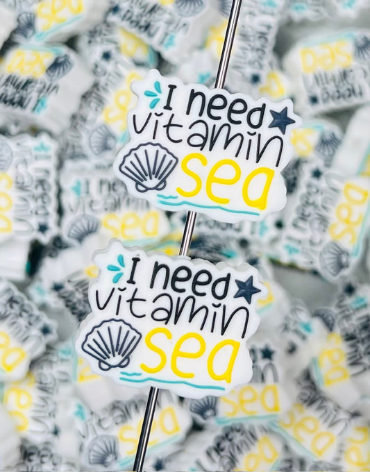 I Need Vitamin Sea Silicone Focal Bead, Summer Focal Bead
