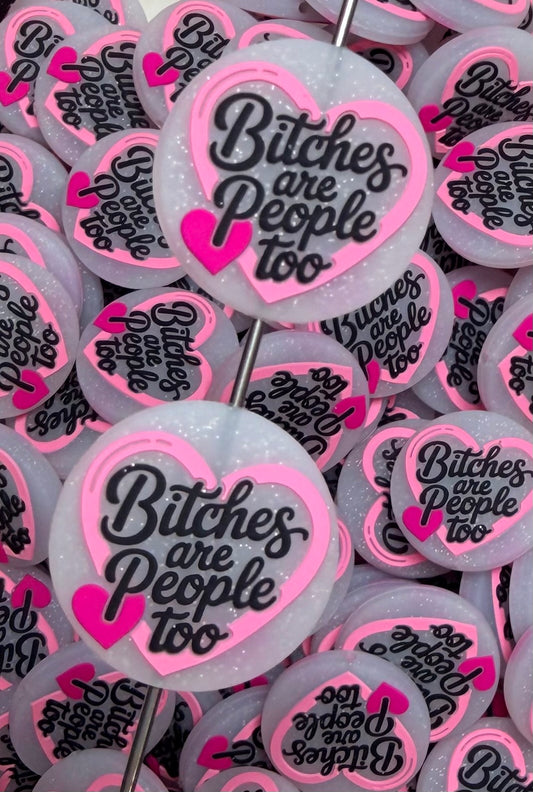 Q- B!tc#e$ Are People Too, Quote Focal Bead