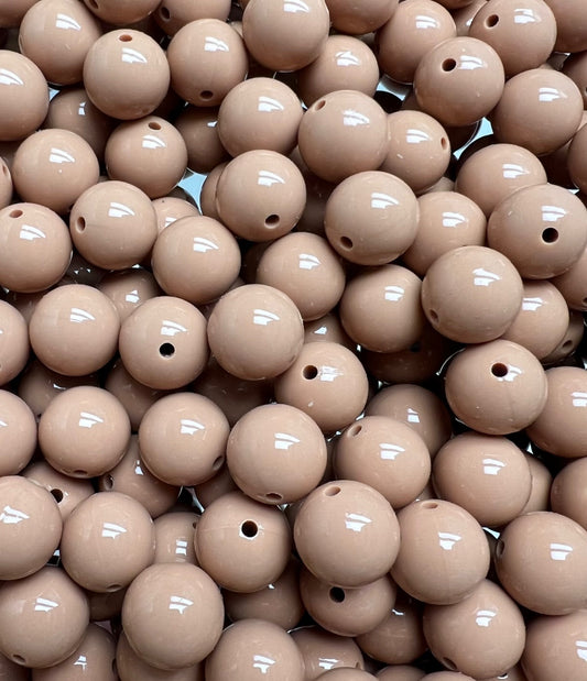 15mm Liquid Caramel Round Silicone Beads