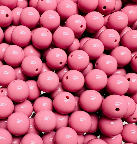 15mm Liquid Blush Round Silicone Beads