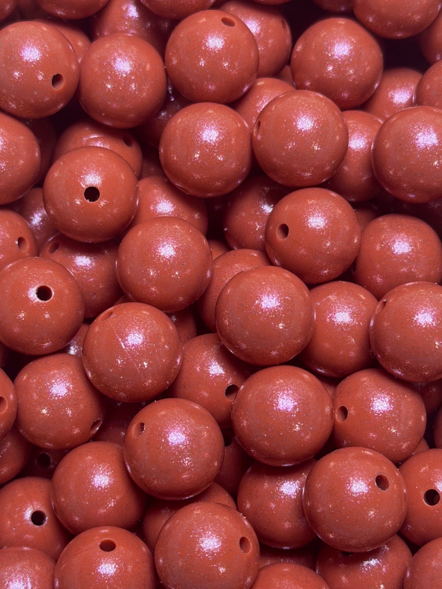 15mm Opal Rust Round Silicone Beads