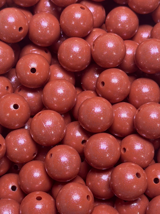 15mm Opal Rust Round Silicone Beads
