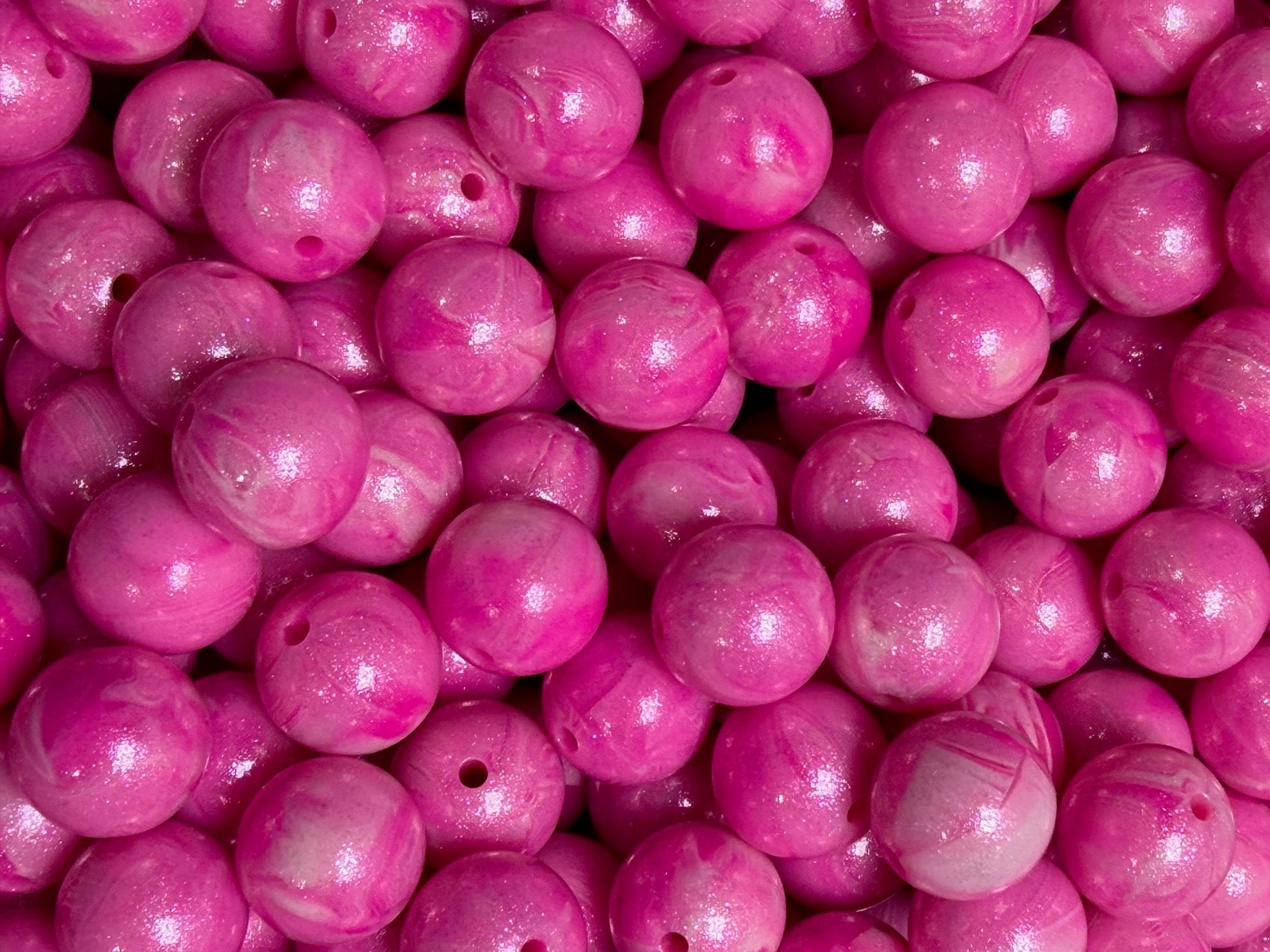 15mm Opal Pink Marble Round Silicone Beads – The Silicone Bead Store LLC