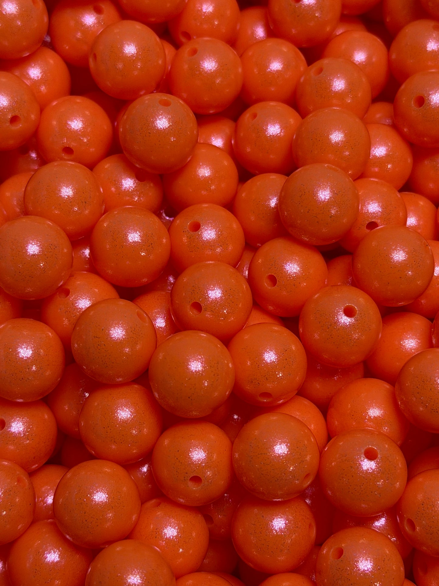 15mm Opal Tangerine Round Silicone Beads