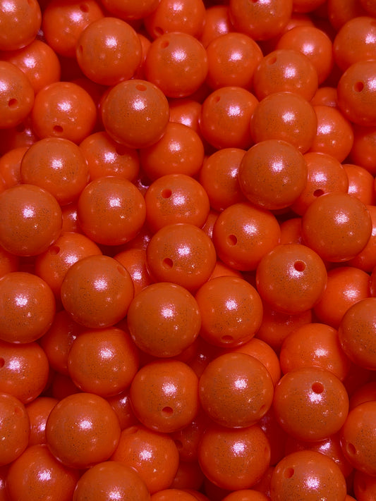 15mm Opal Tangerine Round Silicone Beads