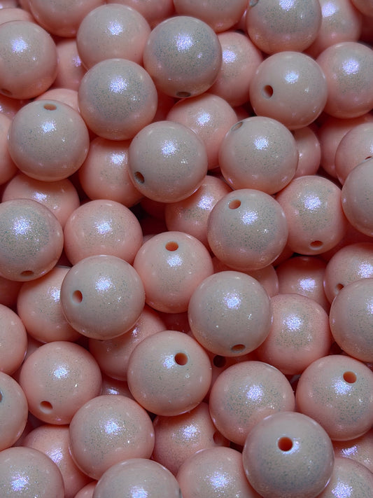 15mm Opal Coral Round Silicone Beads