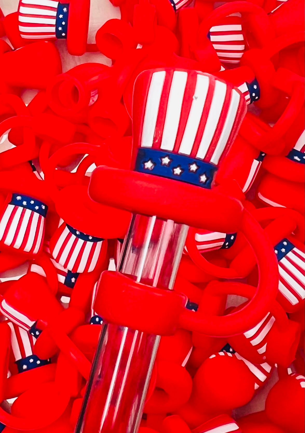 Y- Straw Topper - Discontinued American Flag Shapes, Tumbler Accessory