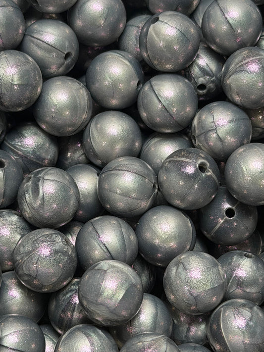 15mm Opal Iron Round Silicone Beads