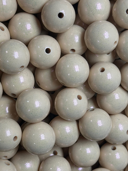 15mm Opal Cream Round Silicone Beads