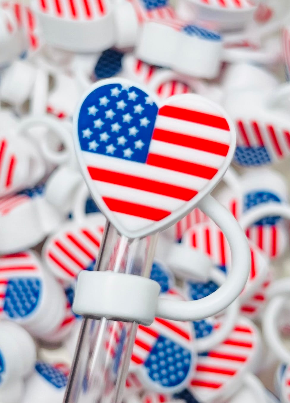 Y- Straw Topper - Discontinued American Flag Shapes, Tumbler Accessory