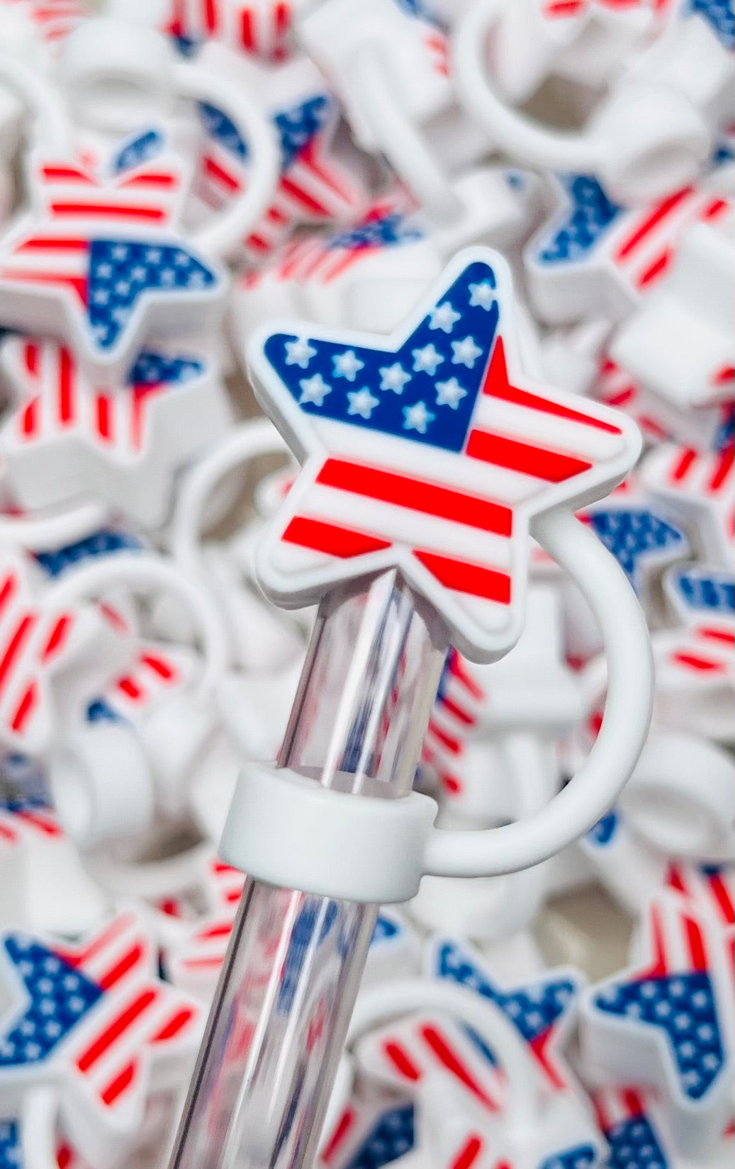 Y- Straw Topper - Discontinued American Flag Shapes, Tumbler Accessory