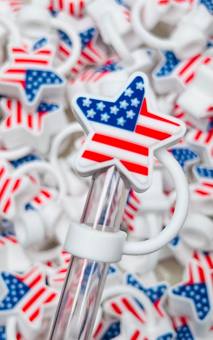 Y- Straw Topper - Discontinued American Flag Shapes, Tumbler Accessory