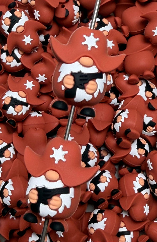 3D Sheriff Focal Bead, 3D First Responder Focal Bead