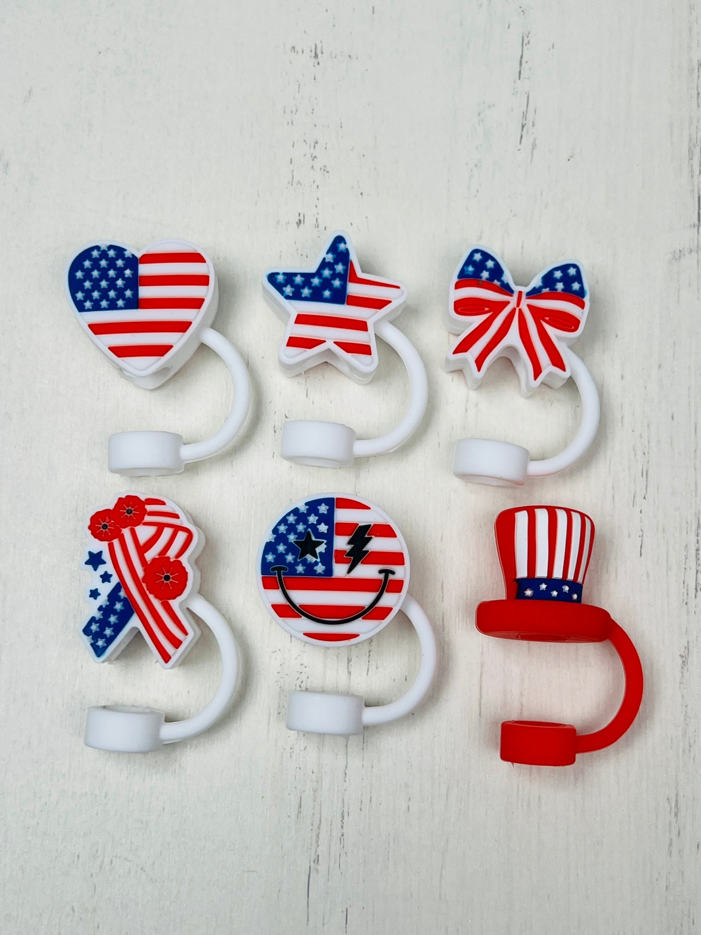 Y- Straw Topper - Discontinued American Flag Shapes, Tumbler Accessory