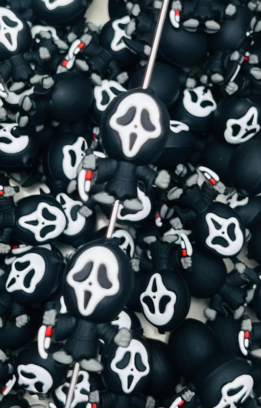 3D Scream Focal Bead, Halloween Silicone Focal Bead