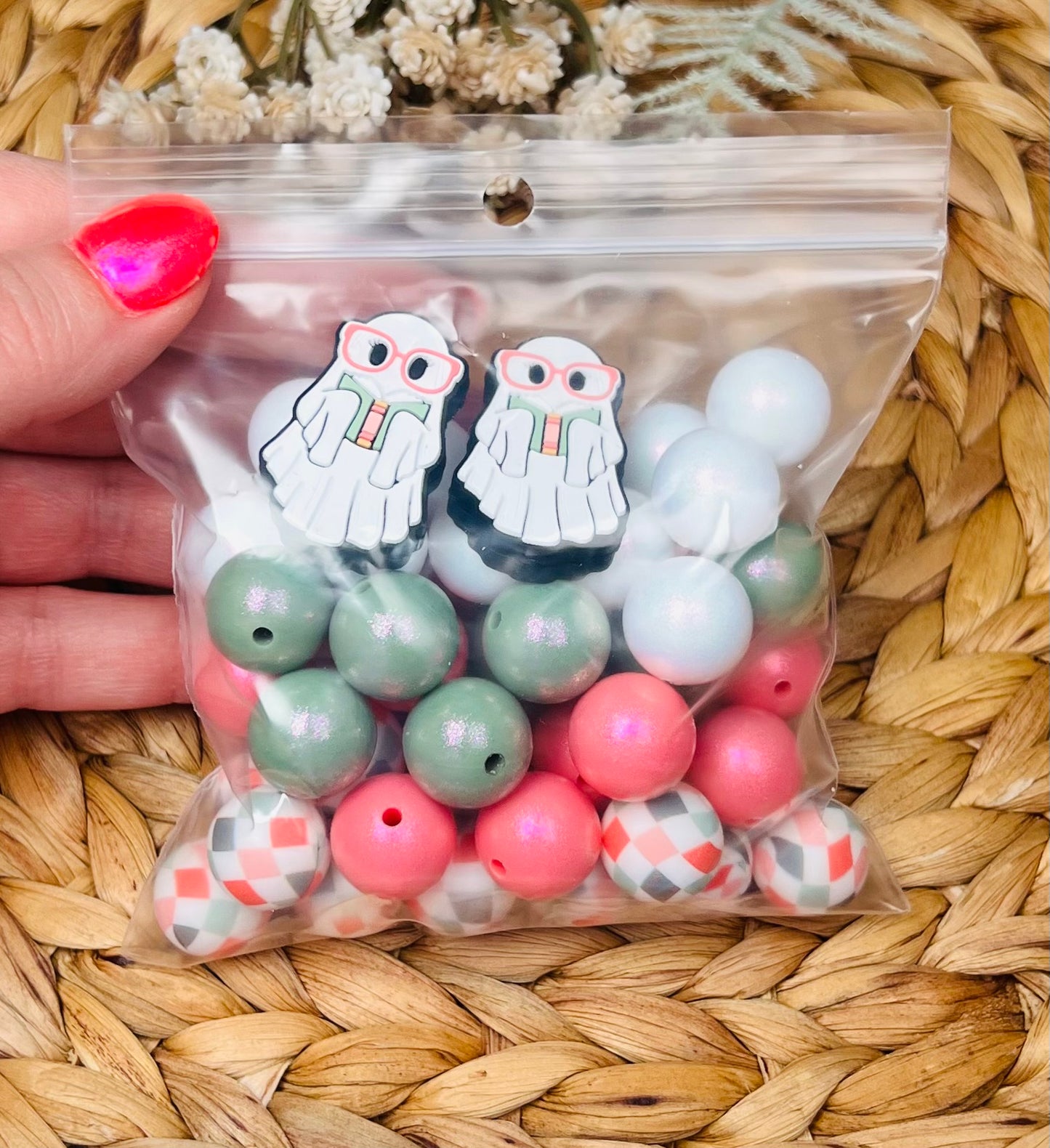 *Bead Mix- #97 Georgie, 15mm Round Silicone Bead Mix