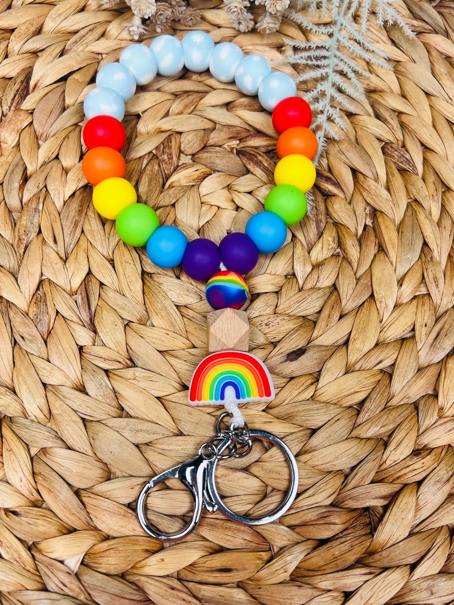 *Wristlet Kit - Cloudy Rainbow DIY Silicone Bead Mix, DIY Bead Kit