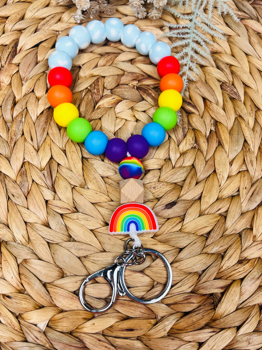 *Wristlet Kit - Cloudy Rainbow DIY Silicone Bead Mix, DIY Bead Kit