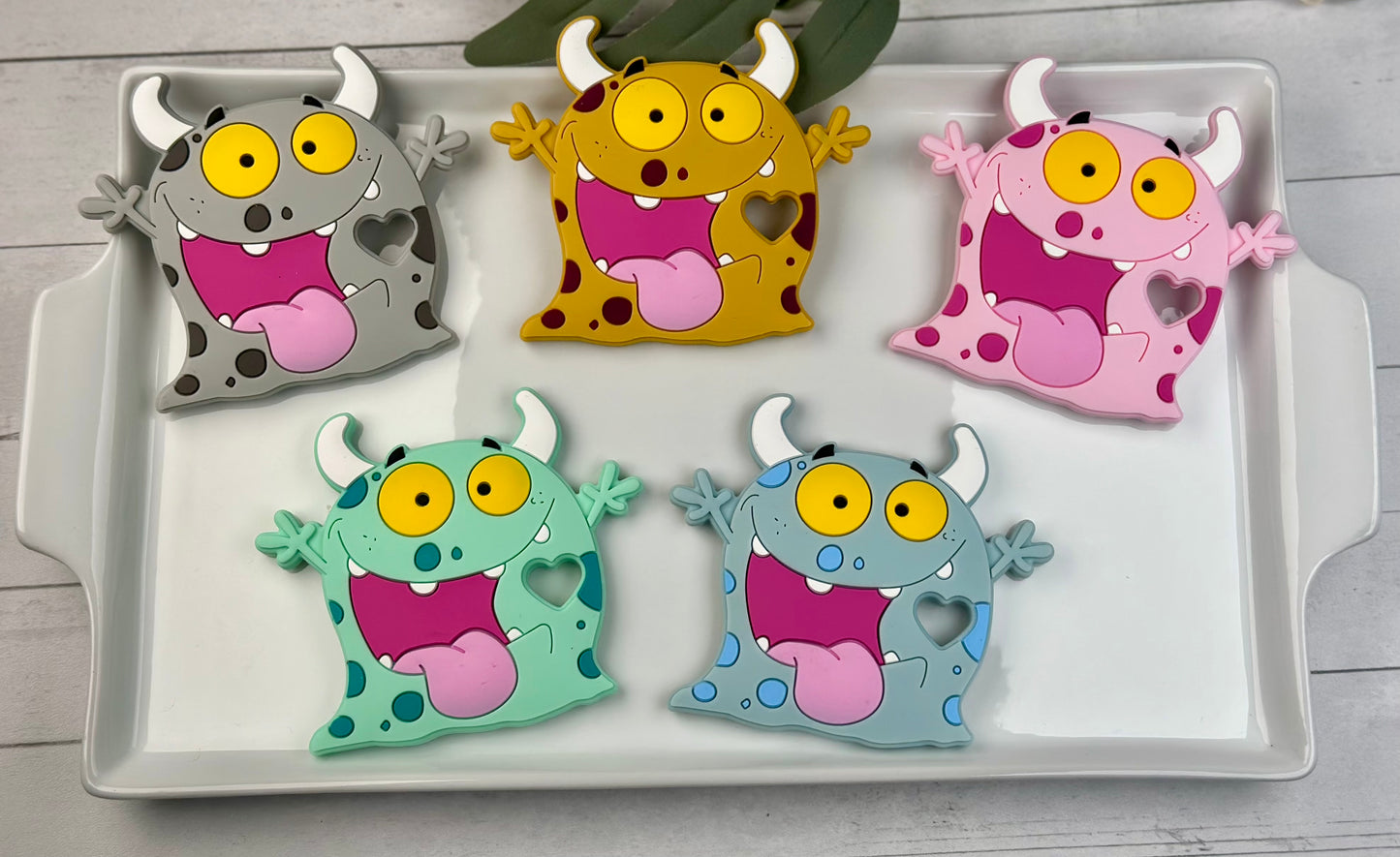 * Teether Monster Teether, Animal Teether Pendant, Teething