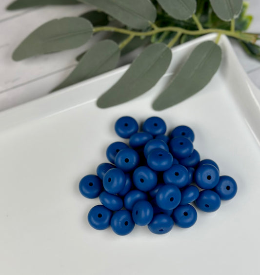 14mm ABACUS Blueberry Silicone Beads