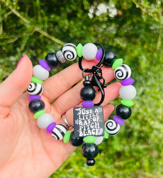 * Bead Mix - Just a Little Ray of Pitch Black DIY Silicone Bead Kit, DIY Keychain-Wristlet Kit, Great For Gifts