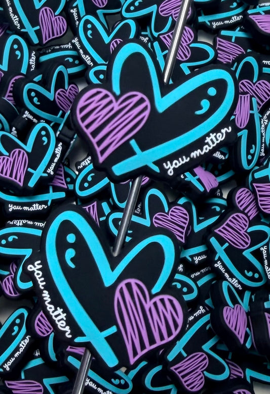 Q- You Matter Focal Bead, Quote Focal Beads
