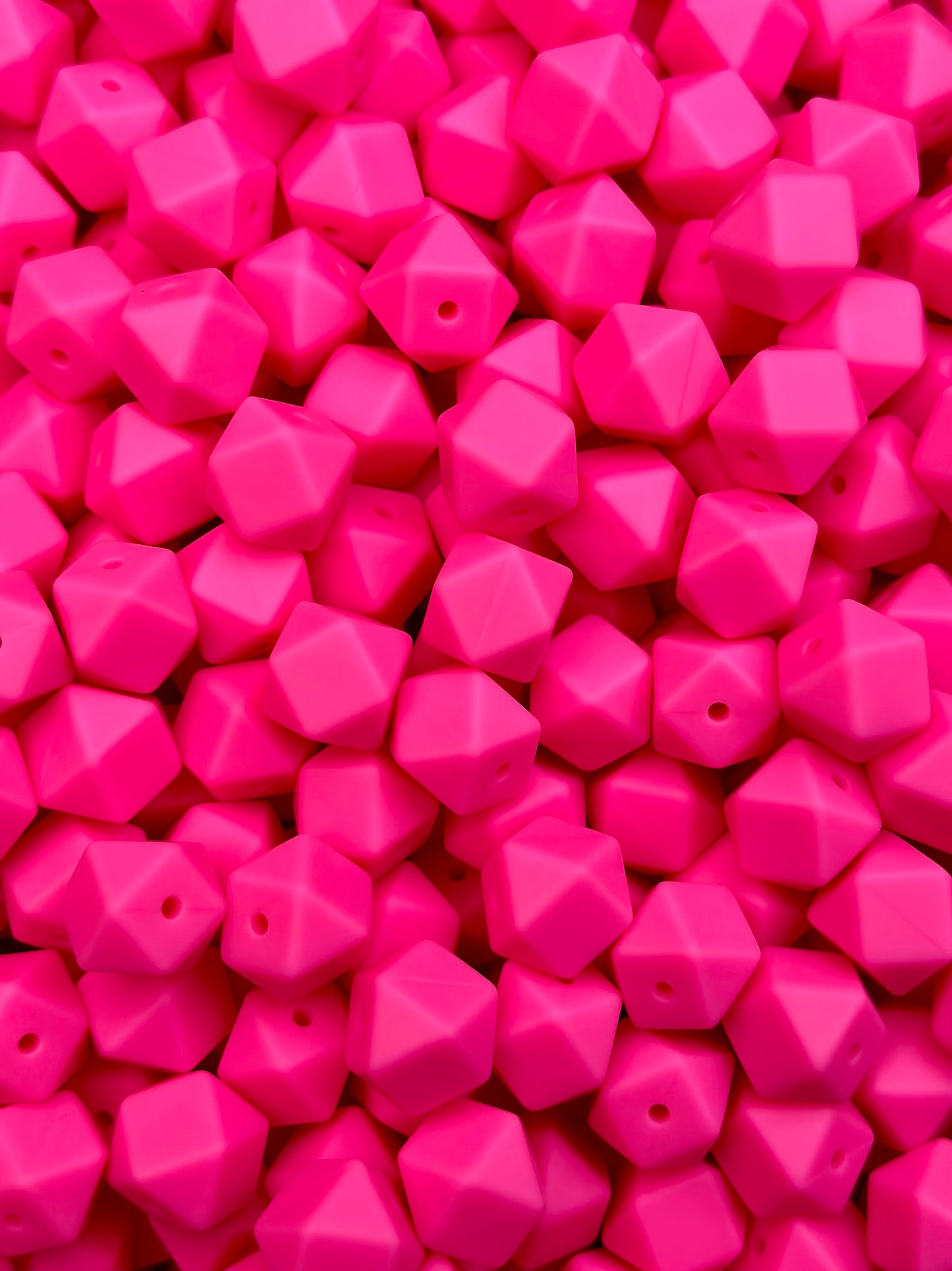 14mm Hexagon Eraser Silicone Beads