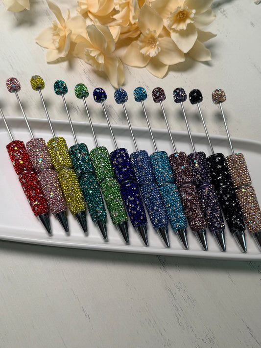 *Beadable Pen Diamond Sparkly RHINESTONES, DIY Beaded Pen