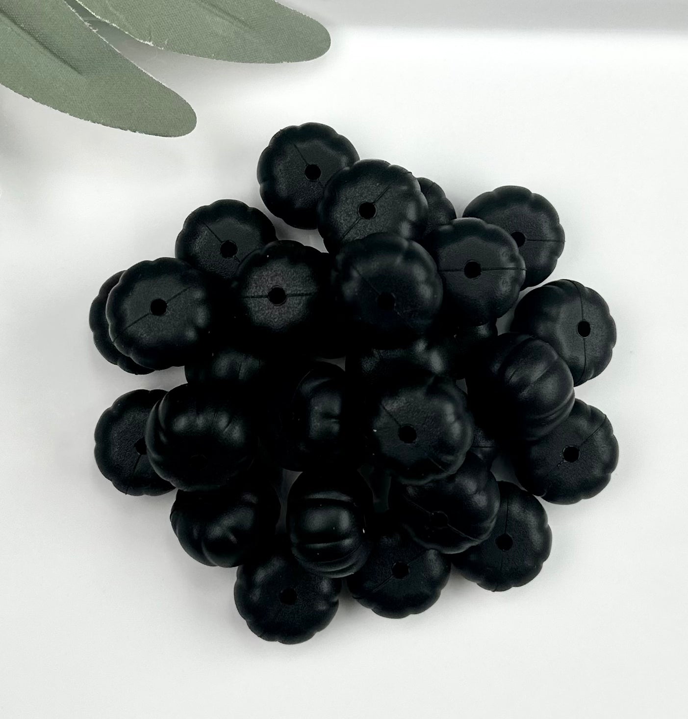 Small Black Pumpkin EXCLUSIVE Silicone Focal Bead, Halloween Silicone Bead