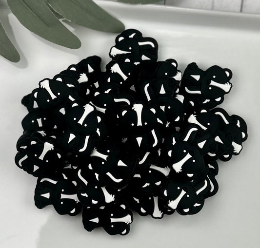 Skunk Silicone Focal Bead, Animal Shape Silicone Bead