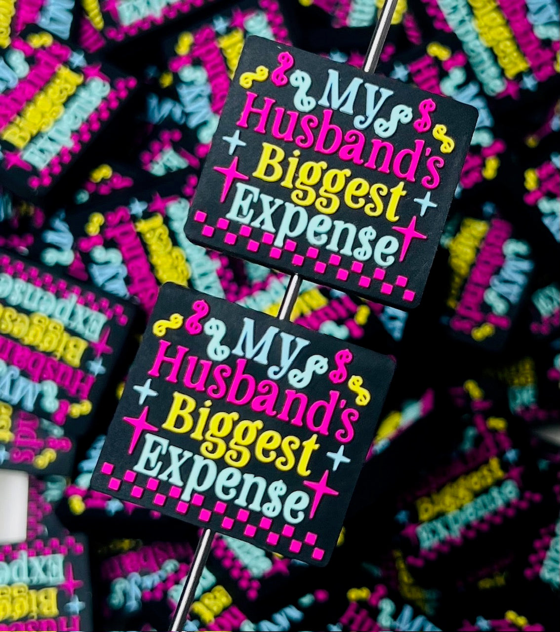 Q- My Husband's Biggest Expense EXCLUSIVE Focal Bead, Quote Focal Bead