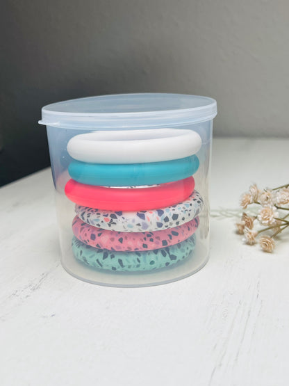 * 65mm Ring Mix - Silicone Ring w/Holes for Beading Mix