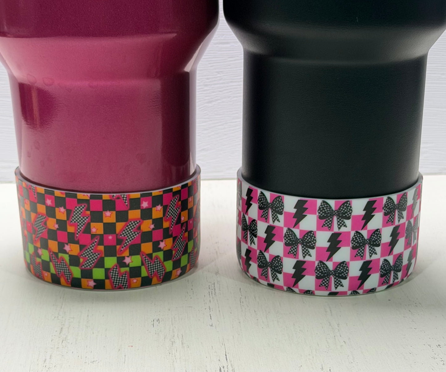 *Tumbler Lightning Printed Silicone Boot