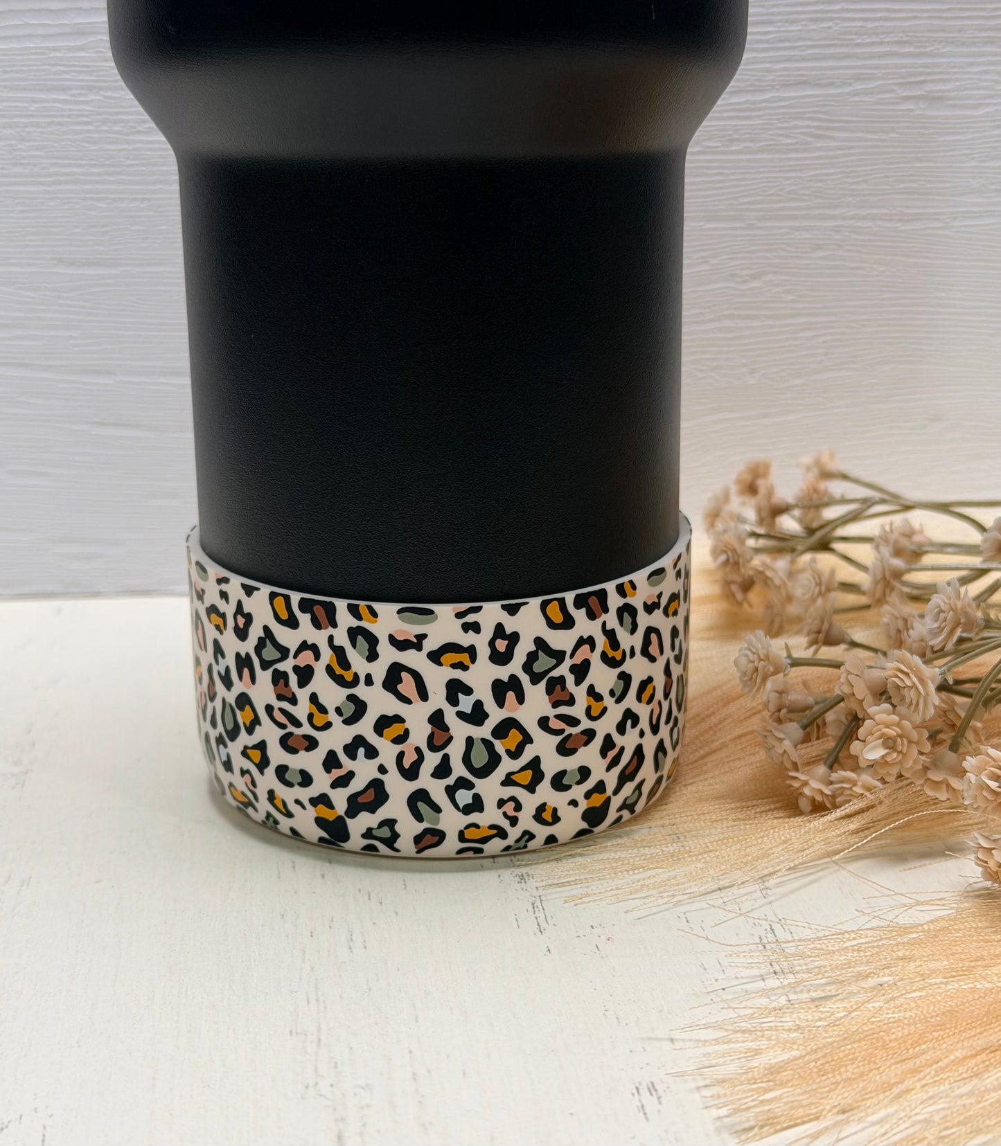*Tumbler EXCLUSIVE Boho Leopard Printed Silicone Boot